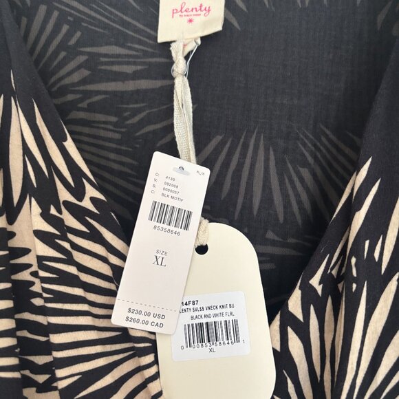NWT Plenty by Tracy Reese (Anthropologie) Drop Waist Bubble Hem Dress (size XL) - Picture 3 of 5